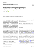 Biofiltration by an imperilled freshwater mussel: implications for water quality in a drying climate