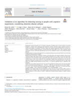 Validation of an algorithm for detecting turning in people with cognitive impairment, considering dementia disease subtype
