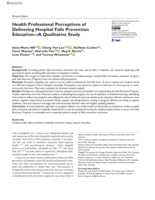 Health Professional Perceptions of Delivering Hospital Falls Prevention Education—A Qualitative Study