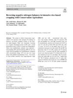 Reversing negative nitrogen balances in intensive rice-based cropping with Conservation Agriculture