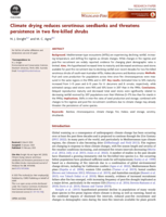 Climate drying reduces serotinous seedbanks and threatens persistence in two fire-killed shrubs