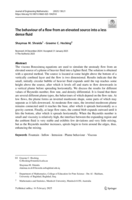 The behaviour of a flow from an elevated source into a less dense fluid: The behaviour of a flow from an elevated source into a less dense fluid