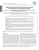 Diagnostic sensitivity of formalin-fixed faecal microscopy for the detection of soil-transmitted helminths