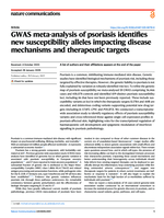 GWAS meta-analysis of psoriasis identifies new susceptibility alleles impacting disease mechanisms and therapeutic targets