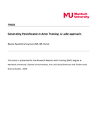 Generating Perezhivanie in Actor Training: A Ludic approach.