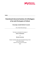 Functional characterisation of orthologues of an anti-frost gene of wheat