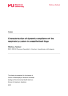 Characterisation of dynamic compliance of the respiratory system in anaesthetised dogs