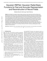 Gaussian RBFNet: Gaussian Radial Basis Functions for Fast and Accurate Representation and Reconstruction of Neural Fields