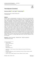 Thermodynamic Conventions