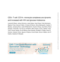 CD3+ T-cell: CD14+ monocyte complexes are dynamic and increased with HIV and glucose intolerance