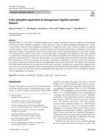 Foliar phosphite application to manage kauri (Agathis australis) dieback