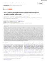 Post‐Translocation Movements of a Freshwater Turtle Include Homing Behaviour