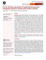 Fire for the future: governance of market-based savanna fire management projects in Arnhem Land, northern Australia