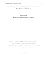 You’re the Voice, Try and Understand it: Exploring a Possible Relationship Between Voice-Hearing Experiences and Schema Modes