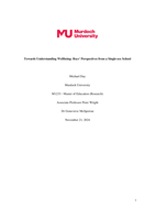 Towards Understanding Wellbeing: Boys’ Perspectives from a Single-sex School