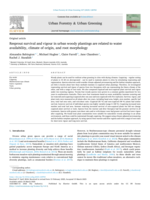 Resprout survival and vigour in urban woody plantings are related to water availability, climate of origin, and root morphology