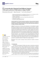 Can Anaerobically Digested Food Effluent Support Arthrospira&nbsp;platensis Cultivation in Open Ponds?
