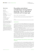 Pig welfare and ethical considerations during abattoir stunning: CO2 vs. alternative methods such as argon gas