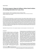 The bovine pregnancy diagnosis challenge: evidence-based evolution of a teaching intervention over 8 years of use