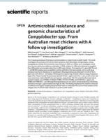 Antimicrobial resistance and genomic characteristics of Campylobacter spp. From Australian meat chickens with A follow up investigation