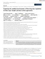 Exploring the multifaceted dynamics of flowering time regulation in field crops: Insight and intervention approaches