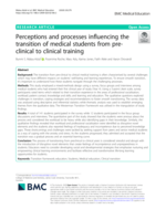 Perceptions and processes influencing the transition of medical students from pre-clinical to clinical training