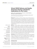 Virtual OSCE Delivery and Quality Assurance During a Pandemic: Implications for the Future