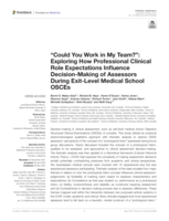 "Could You Work in My Team?": Exploring How Professional Clinical Role Expectations Influence Decision-Making of Assessors During Exit-Level Medical School OSCEs