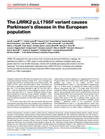 The LRRK2 p.L1795F variant causes Parkinson’s disease in the European population