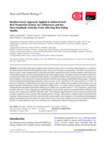 Random Forest Approach Applied to Italian-French Beef Production Systems: Sex Differences and Key Meat Standards Australia Traits Affecting Beef Eating Quality