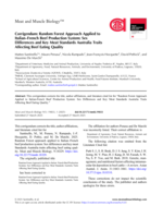 Corrigendum: Random Forest Approach Applied to Italian–French Beef Production System: Sex Differences and Key Meat Standards Australia Traits Affecting Beef Eating Quality