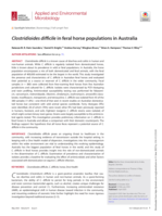 Clostridioides difficile in feral horse populations in Australia