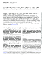 Imagery-Focused Cognitive Behavioral Therapy Techniques for Auditory Verbal Hallucinations in Psychosis Spectrum Disorders: Four Experimental Case Series