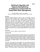 Settlement Upgrades and Capacity-Strengthening in Indigenous Communities for Sustainable Water Management
