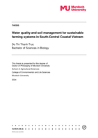 Water quality and soil management for sustainable farming systems in South-Central Coastal Vietnam