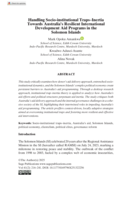 Handling Socio-institutional Traps–Inertia Towards Australia’s Resilient International Development Aid Programs in the Solomon Islands