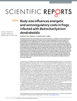 Body size influences energetic and osmoregulatory costs in frogs infected with Batrachochytrium dendrobatidis