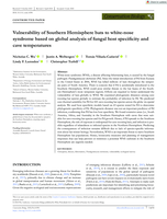 Vulnerability of southern hemisphere bats to white-nose syndrome based on global analysis of fungal host specificity and cave temperatures