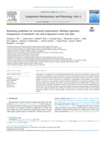 Reporting guidelines for terrestrial respirometry: Building openness, transparency of metabolic rate and evaporative water loss data