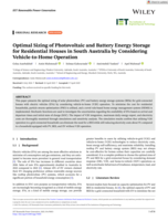 Optimal Sizing of Photovoltaic and Battery Energy Storage for Residential Houses in South Australia by Considering Vehicle‐to‐Home Operation