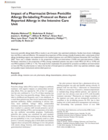 Impact of a Pharmacist Driven Penicillin Allergy De-labeling Protocol on Rates of Reported Allergy in the Intensive Care Unit