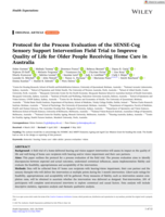 Protocol for the Process Evaluation of the SENSE-Cog Sensory Support Intervention Field Trial to Improve Quality of Life for Older People Receiving Home Care in Australia