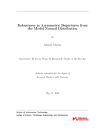 Robustness in Asymmetric Departures from the Model Normal Distribution