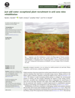 Just add water: exceptional plant recruitment in arid zone mine rehabilitation
