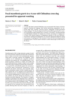 Focal myasthenia gravis in a 4-year-oldChihuahua cross dog presented for apparent vomiting