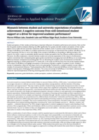 Mismatch between student and university expectations of academic achievement: A negative outcome from well-intentioned student support or a driver for improved academic performance?