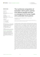 The nutritional composition of Australian native grains used by First Nations people and their re-emergence for human health and sustainable food systems