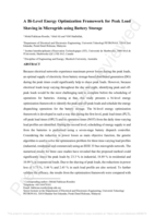 Bi-Level Energy Dispatch Optimisation for Peak Load Shaving in Microgrids with Battery Storage