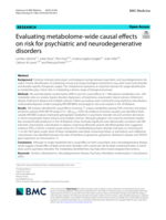Evaluating metabolome-wide causal effects on risk for psychiatric and neurodegenerative disorders