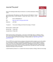 Direct Oral Challenges Safely Reduce the Burden of Low-Risk Cephalosporin Allergy Labels